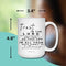 PROVERBS 3 FAITH MUG - Premium Large White Round BPA-Free Cute Ceramic Coffee Tea Mug With C-Handle, Measurement View