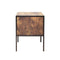 Rustic Brown Industrial 2-Tier Nightstand With Sturdy Steel Frame, 20" (HBG80143) - HBG