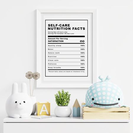 SC NUTRITION FACTS REST CANVAS - Premium Big Inpirational Wall Hanging Art Print For Home And Office Demonstration View