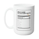 SC NUTRITION FACTS REST MUG - Premium Large White Round BPA-Free Cute Ceramic Coffee Tea Mug With C-Handle, Side View