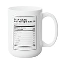 SC NUTRITION FACTS REST MUG - Premium Large White Round BPA-Free Cute Ceramic Coffee Tea Mug With C-Handle, 15OZ Front View