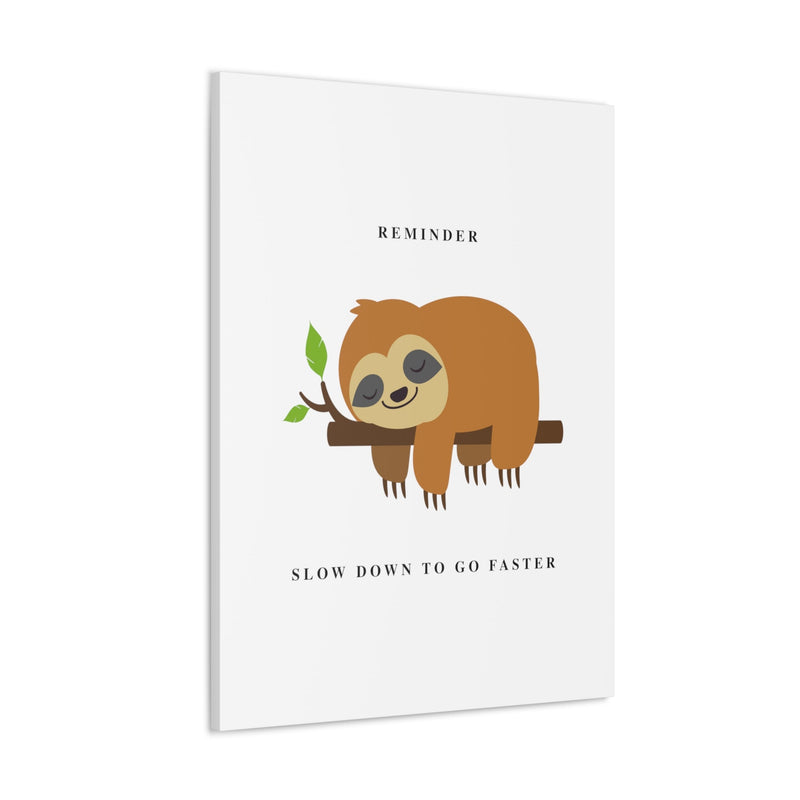 SLEEP SLOTH REST CANVAS - Premium Big Motivational Wall Hanging Art Print For Home And Office (4139082) - HBG