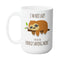 SLOTH REST MUG - Premium Large White Round BPA-Free Cute Ceramic Coffee Tea Mug With C-Handle, 15OZ Side View