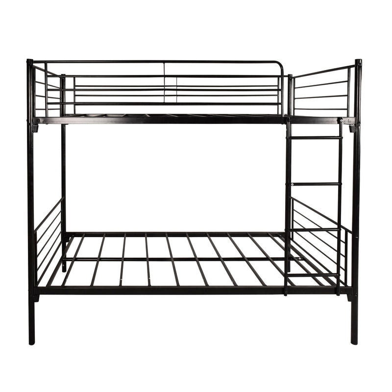 Sturdy Twin Metal Bunk Bed Frame With Ladder, Black (96387521) - HBG