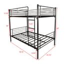 Sturdy Twin Metal Bunk Bed Frame With Ladder, Black (96387521) - HBG