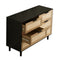 Stylish 6-Drawer Black Rattan Dresser For Bedroom And Living Room (92730415) - HBG