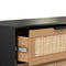 Stylish 6-Drawer Black Rattan Dresser For Bedroom And Living Room (92730415) - HBG