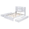 Stylish Full-Size Bed Frame With Storage And Shelves, White (96387651) - HBG