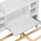 Stylish Full-Size Bed Frame With Storage And Shelves, White (96387651) - HBG