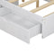 Stylish Full-Size Bed Frame With Storage And Shelves, White (96387651) - HBG