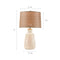 Stylish Polyester Boho Textured Ceramic Ivory Table Lamp (93714852) - HBG