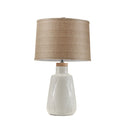 Stylish Polyester Boho Textured Ceramic Ivory Table Lamp (93714852) - HBG