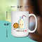 THIS IS US LOVE MUG - Premium Large White Round BPA-Free Cute Ceramic Coffee Tea Mug With C-Handle, 15OZ Measurement View