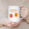 TOAST LOVE MUG - Premium Large White Round BPA-Free Cute Ceramic Coffee Tea Mug With C-Handle, Demonstration View