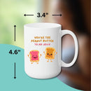 TOAST LOVE MUG - Premium Large White Round BPA-Free Cute Ceramic Coffee Tea Mug With C-Handle, Measurement View