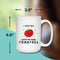 TOMATO LOVE MUG - Premium Large White Round BPA-Free Cute Ceramic Coffee Tea Mug With C-Handle,Measurement View