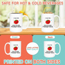 TOMATO LOVE MUG - Premium Large White Round BPA-Free Cute Ceramic Coffee Tea Mug With C-Handle, Comparison View