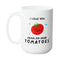 TOMATO LOVE MUG - Premium Large White Round BPA-Free Cute Ceramic Coffee Tea Mug With C-Handle, Side View