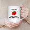 TOMATO LOVE MUG - Premium Large White Round BPA-Free Cute Ceramic Coffee Tea Mug With C-Handle, Demonstration View