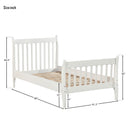 TOPMAX Premium Twin Bed Frame With Strong Wood Slat Support, White (91524683) - HBG