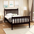 TOPMAX Sturdy Twin Wooden Bed Frame With Slat Support, Espresso (96384651) - HBG