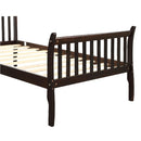 TOPMAX Sturdy Twin Wooden Bed Frame With Slat Support, Espresso (96384651) - HBG