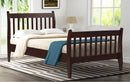 TOPMAX Sturdy Twin Wooden Bed Frame With Slat Support, Espresso (96384651) - HBG