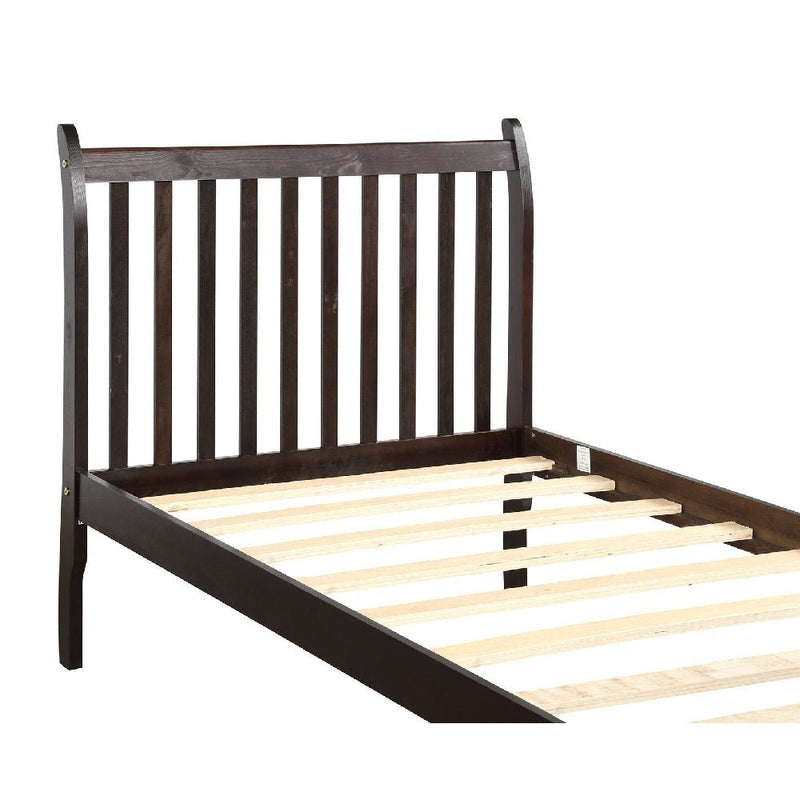 TOPMAX Sturdy Twin Wooden Bed Frame With Slat Support, Espresso (96384651) - HBG