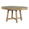 TREXM 6-Person Natural Solid Wood Round Extendable Farmhouse Dining Table, 58" (HBG71598) - HBG