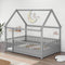 Unique Full-Size Wooden Bed Frame With House Roof, Gray (97928531) - HBG