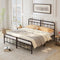 Victorian Style King-Sized Metal Bed Frame With Iron Headboard, Brown (96287351) - HBG