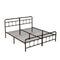 Victorian Style King-Sized Metal Bed Frame With Iron Headboard, Brown (96287351) - HBG