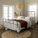 WALKER EDISON Elegant Metal King Bed Frame With Durable Steel And Modern Boho Style (HBG36742) - HBG