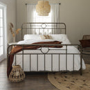 WALKER EDISON Elegant Metal King Bed Frame With Durable Steel And Modern Boho Style (HBG36742) - HBG