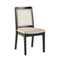 WALKER EDISON Solid Wood Dining Chair With Inset Rattan Back, Set Of 2 (HBG67389) - HBG