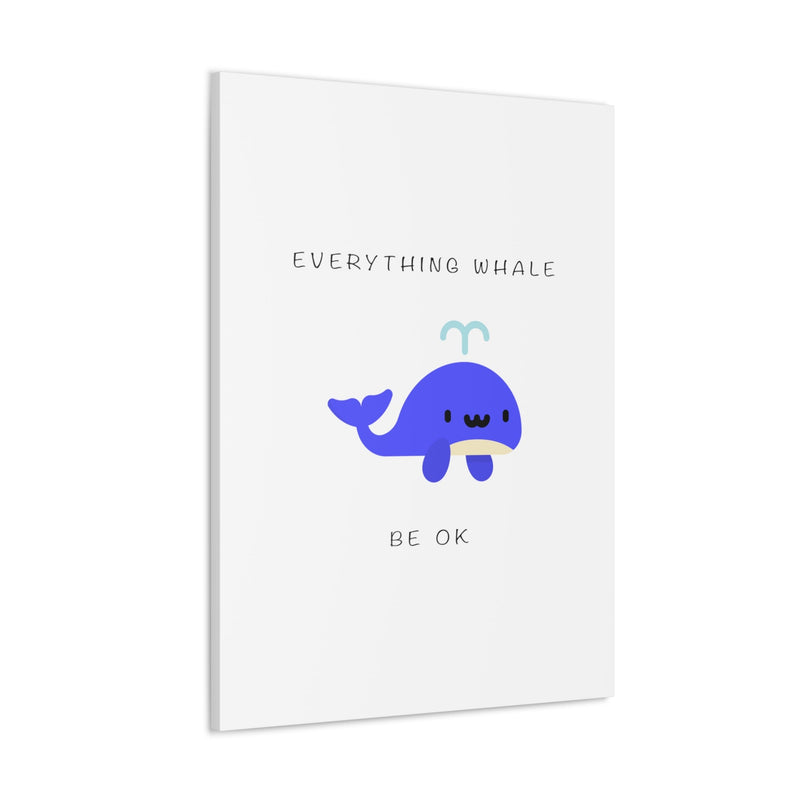 WHALE OK HEALING CANVAS - Premium Large Inpirational Wall Hanging Art Print For Home And Office (1182709) - HBG