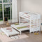 White Pine Wood Twin Bunk Bed With Pull-Out Trundle (97231685) - HBG